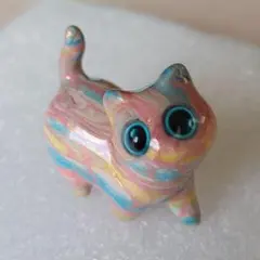 関西万博☆スーダン マーブルキャット コモンズD ピンク×ブルー系 匿名配送