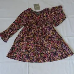 75:リバティ風レッドワンピース／ザラベビー ベビーギャップ べべ H&M好き