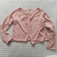 ZARA GIRL'S カーディガン 122 cm ピンク ビジュー付き