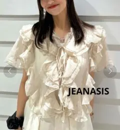 JEANASIS○ウーブンシアーラッフルブラウス/574920のサムネイル