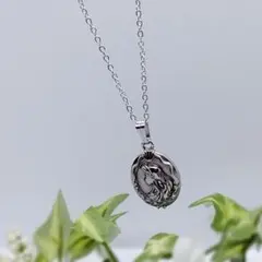 オーバルコイン ネックレス マーメイド ステンレス シルバー 人魚 コイン