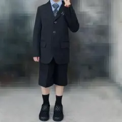 kajinストライプ スーツ 120cm ＋ニットベスト 卒園式 入学式 男の子