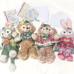 【新品タグ付】ダッフィー　ぬいぐるみバッジ イースター2020 4種　TDS限定