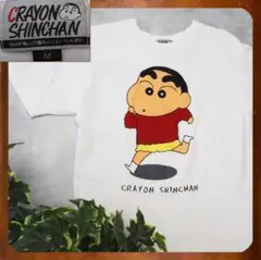 90s クレヨンしんちゃん ヴィンテージTシャツ L 霜降りグレー シングル 