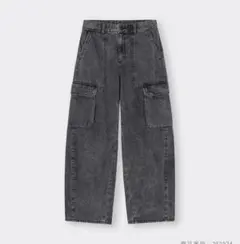 【GU】ワイドカーゴパンツ　Lサイズ