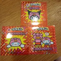 ブタメン　サンリオ　ステッカー　シール　シナモロール　クロミ
