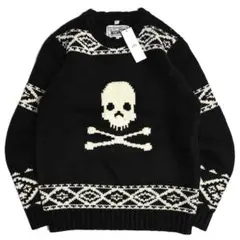 新品 Schott ショット スカル クルーネックセーター M