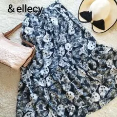 美品 &ellecy 猫まみれスカート ブラック Lois CRAYONのサムネイル