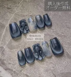 ④.ショートバレリーナ　キルティング　ミラーフレンチ　ニュアンス