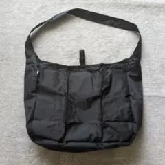 ワンショルダー　エコバッグ ブラック　肩掛け