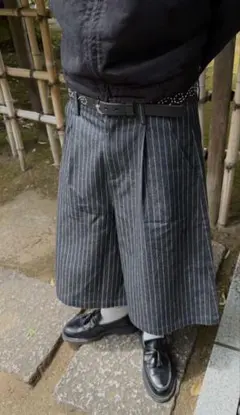 stripe slacks baggy shorts Cityboy