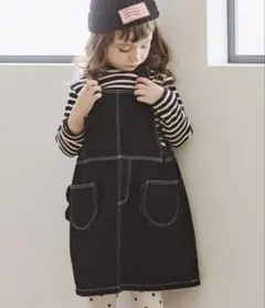 1度着用　p.premier サイズ100 ジャンバースカート　ブラック
