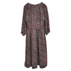 W-111 総柄 花柄 カットソーワンピース ロングワンピース レディース