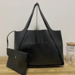 《美品》STELLA McCARTNEY レザー ハンドバッグ ブラック 黒