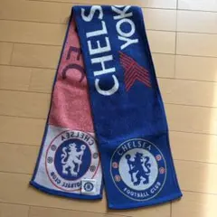 極美品 CHELSEA FC × YOKOHAMA 応援 マフラータオル ブルー