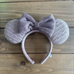 ミニーカチューシャ（ニット・ブラウン）