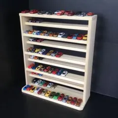 自作ミニカー収納棚6段90台1段目ロングトミカ仕様 - メルカリ
