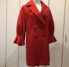 バルーン袖が可愛い❤️ウールハーフコート　美品