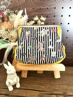 ハンドメイド 14cmがま口ポーチ ジョリーフルール - メルカリ