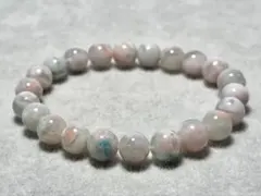 希少色】天然石桜メノウ ハート ブレスレット✨ピーチピンク 一点物 