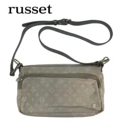 russet ラシット モノグラム ショルダーバッグ 斜め掛け グレー