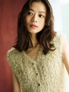 フェザー ニットベスト サイズフリー