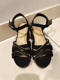 可愛い レースアップ ローヒール サンダル