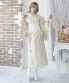 ダブルリボンフリルティアード浴衣