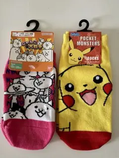 ポケモン ピカチュウ にゃんこ大戦争 靴下　ソックス　キッズ