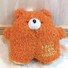 オレンジ色クマ型ぬいぐるみ