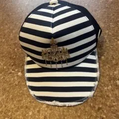 Rady ボーダー ビジュー キャップ ネイビー