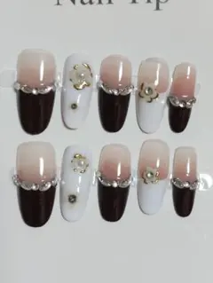 B8ネイルチップ 10個セット グラデーションデザインSサイズ