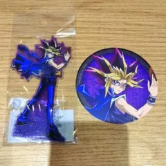 遊戯王 コラボカフェ gigo おおきめメタリック缶バッジ 闇遊戯 2点