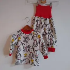 ピーナッツスヌーピー フリースパジャマ 上下セット