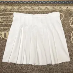 プリーツスカート　白