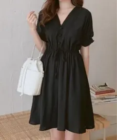 Vネックミニサマーワンピース