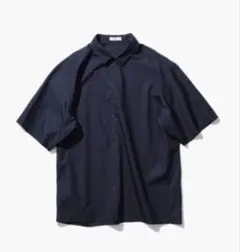 【新品】ATON SUVIN BROAD ショートスリーブシャツ ネイビー 02のサムネイル