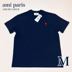 新品未使用】AMI PARIS アミパリス ハートロゴ Tシャツ ネイビー S 