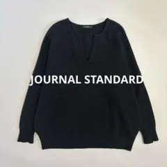 ジャーナルスタンダード MUSICカフタンプルオーバー ブラック ウールニット