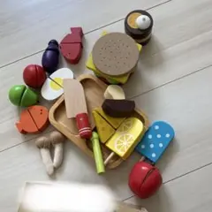 木製の食材おもちゃセット