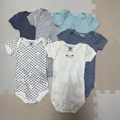 プチバトー　半袖 ロンパース 6枚セット