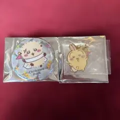 ちいかわパーク ゲームの景品 うさぎ ホログラム缶バッジ ラッコ