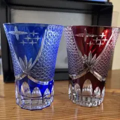 切子　ロックグラス　ペア　江戸切子　ビンテージ　ミ10 切子 ロックグラス ペア 江戸切子 ビンテージ ミ10 - メルカリ