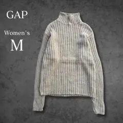 GAP ギャップ コットン100% ハイネック ニット セーター M ベージュ