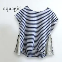 aquagirl レディース カットソー 半袖シャツ ナチュラル レース 春夏のサムネイル