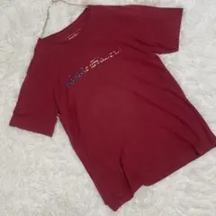 Eddie Bauer ロゴT 半袖Tシャツ ボルドー メンズSのサムネイル