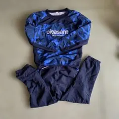 迷彩柄上下ジャージ 130サイズ 青/黒