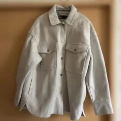 ZARA ライトグレー シャツジャケット M