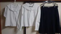 【未使用品】福島県 郡山第一中学校 セーラー服 夏冬 上下セット 大きいサイズ