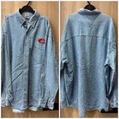 OHIO STATEオハイオステート ワンポイント刺繍 カレッジ デニムシャツ